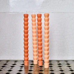 1017 SLS AGENCY Set de bougie Taper - Orange & Peach