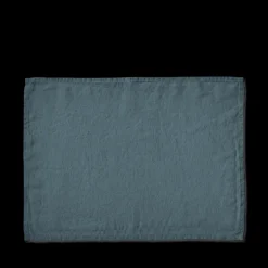 200 LINTEX Set de table en lin lavé - Bleu Petrole