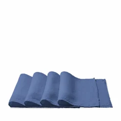200 LINTEX Set de table en lin lavé - Bleu Paros