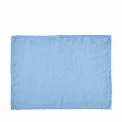 200 LINTEX Set de table en lin lavé - Bleu Tyrrhénien