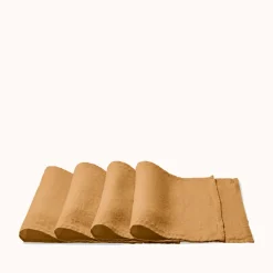 200 LINTEX Set de table en lin lavé - Jaune Asahi