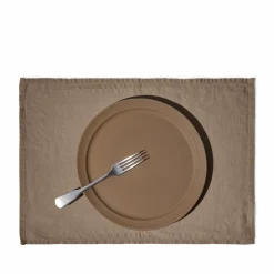 200 LINTEX Set de table en lin lavé - Brun Cha Iro