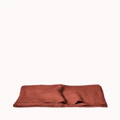 200 LINTEX Set de table en lin lavé - Rouge Urushi