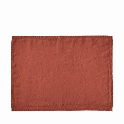 200 LINTEX Set de table en lin lavé - Rouge Urushi