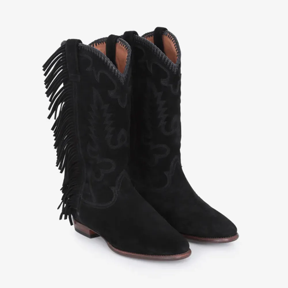 Women SHILOH - Bottes Midnight Franges - Noir