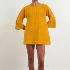 Women Simone Fan - Robe The Mini Dress - Jaune