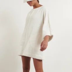 Women Simone Fan - Robe The Mini Dress - Ecru
