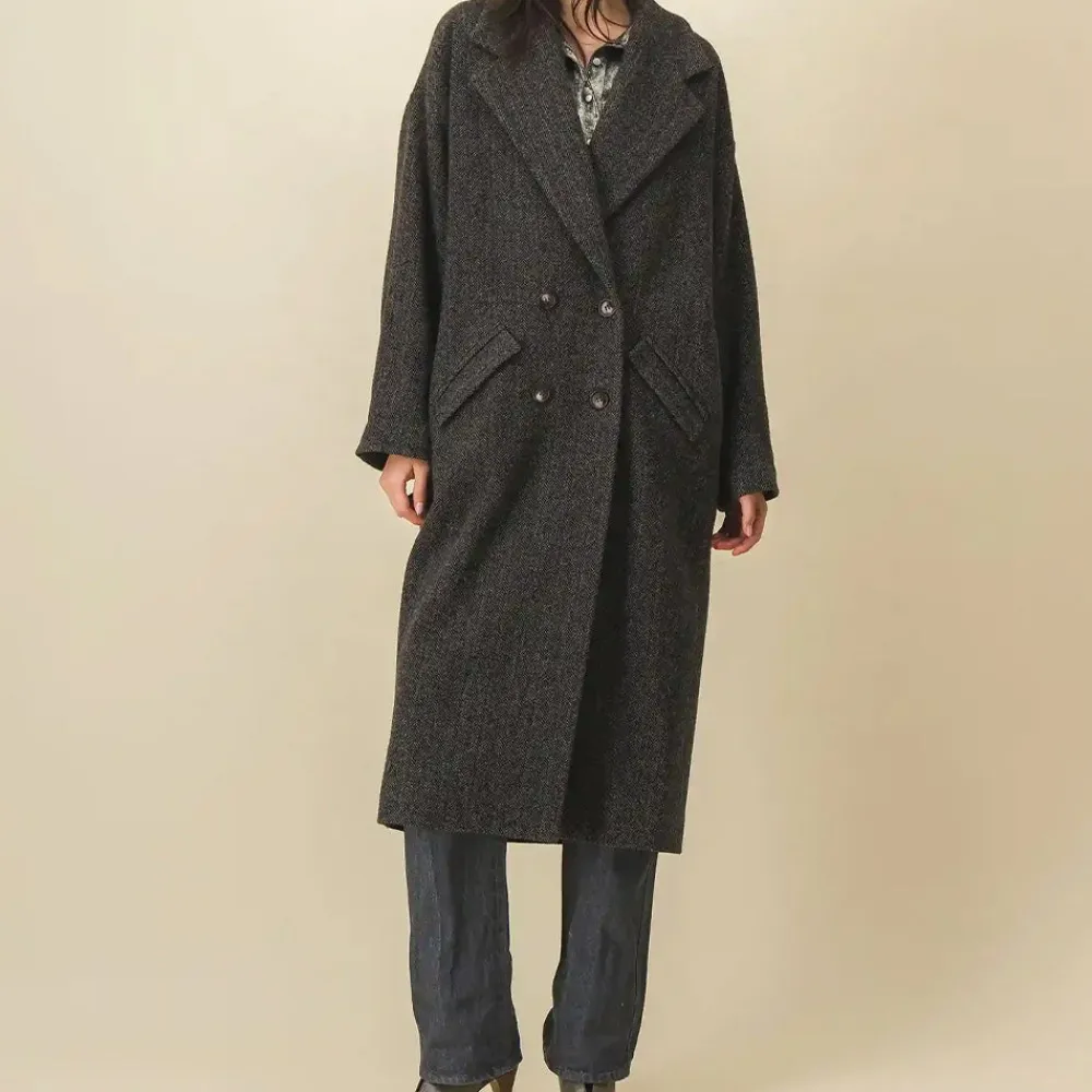 Women SIX SŒURS SIXSOEURS - Manteau Clotilde - Noir/Vert