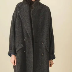 Women SIX SŒURS SIXSOEURS - Manteau Clotilde - Noir/Vert