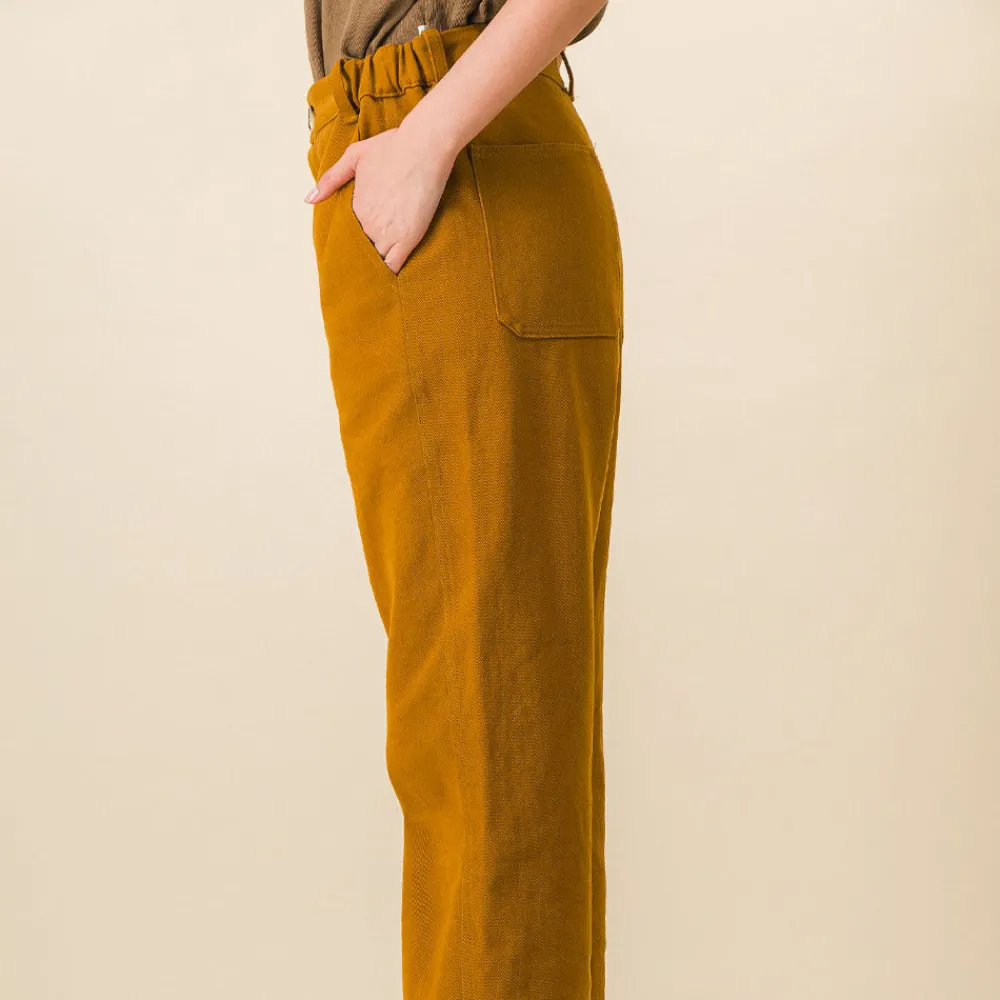 Women SIX SŒURS SIXSOEURS - Pantalon Jodie - Ocre