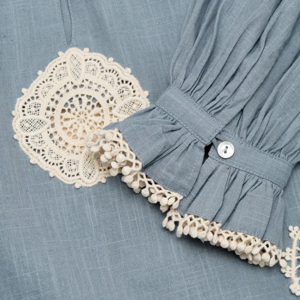 Women Skall Studio - Blouse Loretta - Bleu