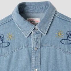 Women Stan Ray - Chemise - Western - Stonewash