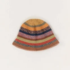 Women Story MFG - Chapeau Brew Rayé - Orange