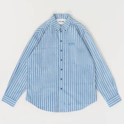 STORY MFG - Chemise à rayures - Bleu