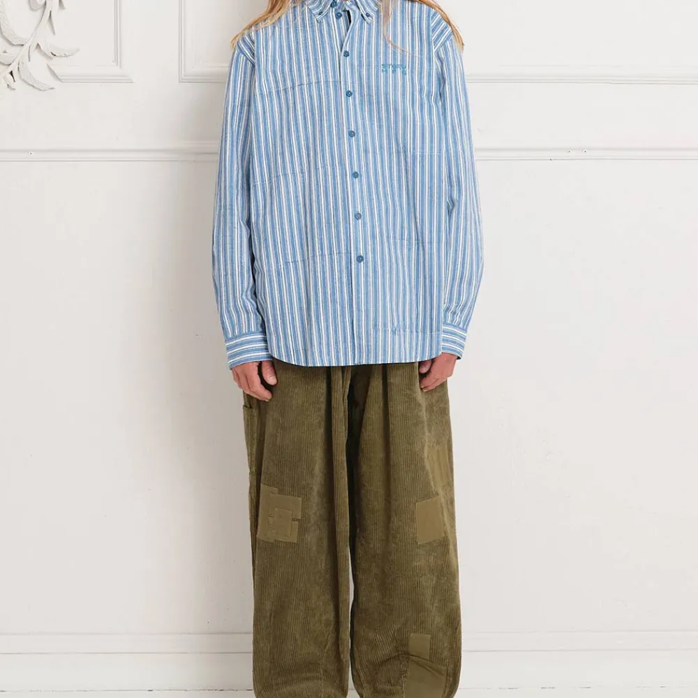 STORY MFG - Chemise à rayures - Bleu