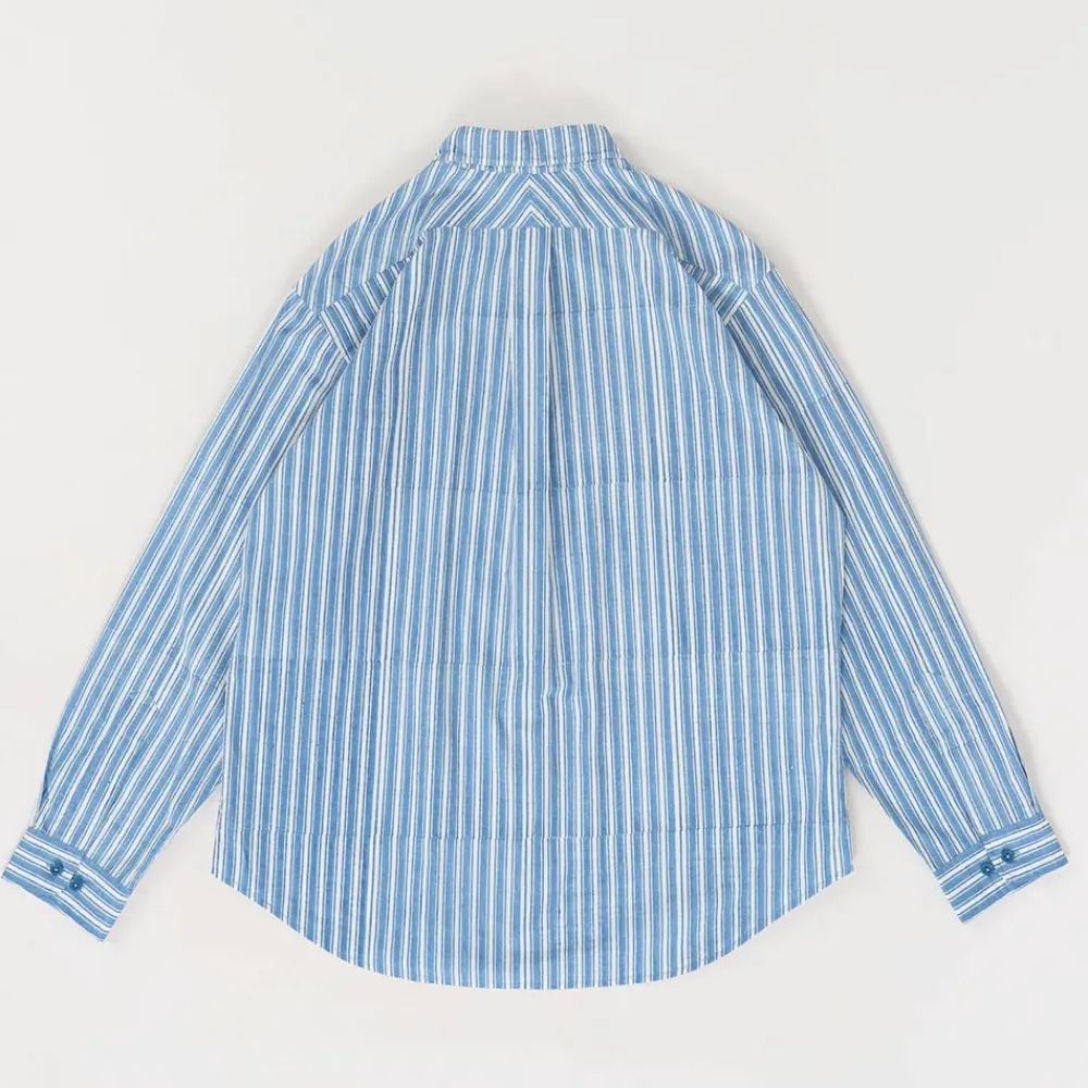 STORY MFG - Chemise à rayures - Bleu