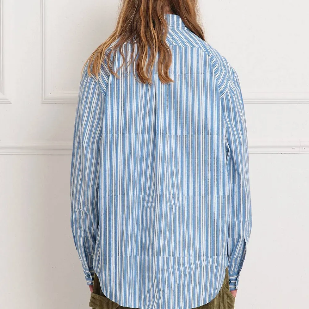 STORY MFG - Chemise à rayures - Bleu