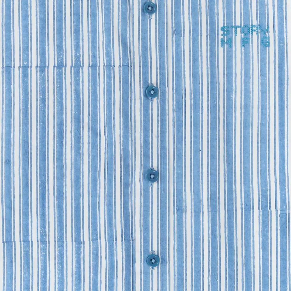 STORY MFG - Chemise à rayures - Bleu