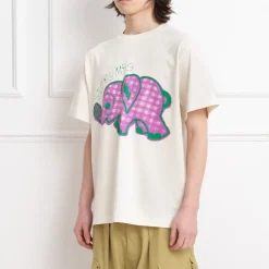 STORY MFG - T-shirt Grateful - Ecru & Pink