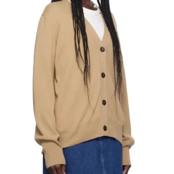 Women Studio Nicholson - Cardigan Rall - Marron Clair