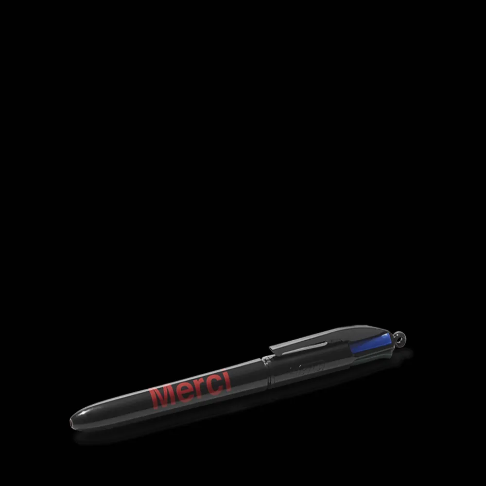 MERCI Stylo 4 couleurs - Noir