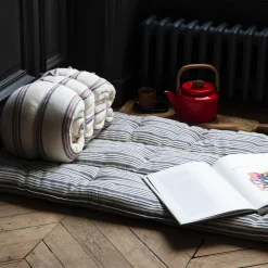625 TENSIRA Sur-matelas - Rayé Bleu