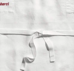 200 LINTEX Tablier en lin lavé - Blanc Optique