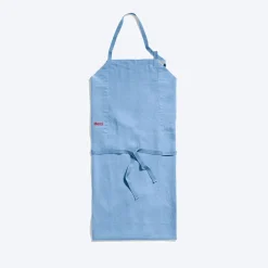 200 LINTEX Tablier en lin lavé - Bleu Tyrrhénien