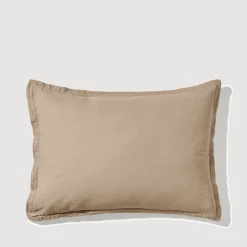 2100 GAZEX Taie d'oreiller en gaze de coton - Beige Quai de Seine