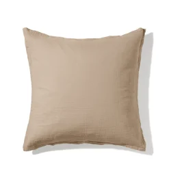 2100 GAZEX Taie d'oreiller en gaze de coton - Beige Quai de Seine