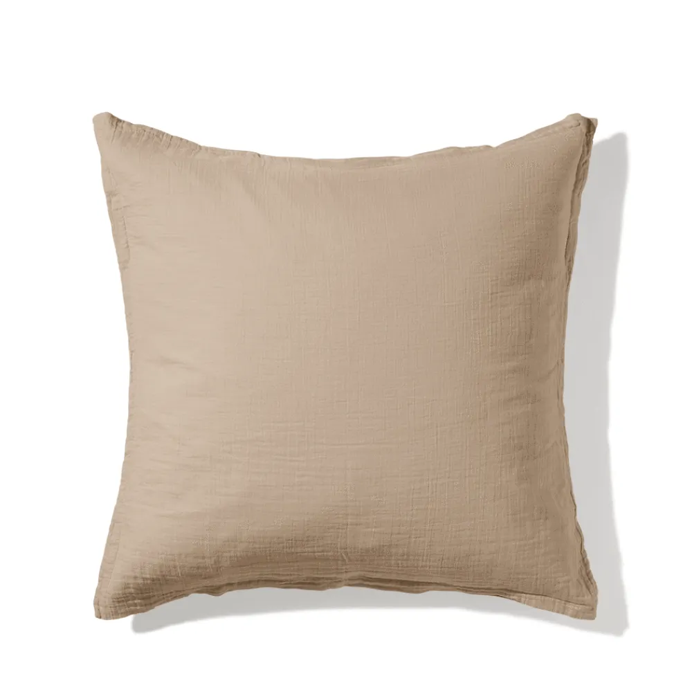 2100 GAZEX Taie d'oreiller en gaze de coton - Beige Quai de Seine