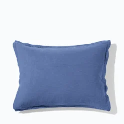 2100 GAZEX Taie d'oreiller en gaze de coton - Bleu Pompidou