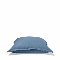 2100 GAZEX Taie d'oreiller en gaze de coton - Bleu Zinc