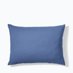 200 LINTEX Taie d'oreiller en lin lavé - Bleu Paros
