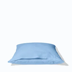 200 LINTEX Taie d'oreiller en lin lavé - Bleu Tyrrhénien