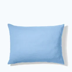 200 LINTEX Taie d'oreiller en lin lavé - Bleu Tyrrhénien
