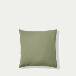 200 LINTEX Taie d'oreiller en lin lavé - Vert Komorebi