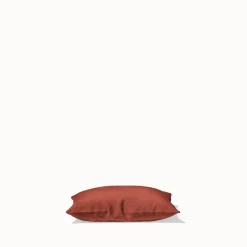 200 LINTEX Taie d'oreiller en lin lavé - Rouge Urushi