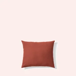 200 LINTEX Taie d'oreiller en lin lavé - Rouge Urushi