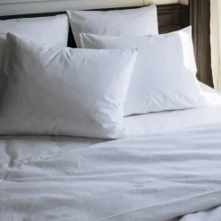 1700 COTEX Taie d'oreiller en percale de coton - Blanc Craie