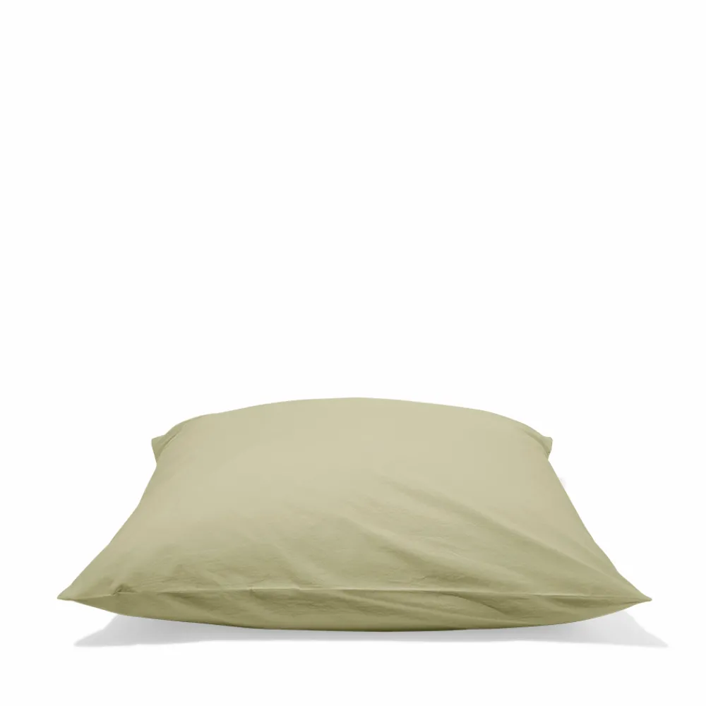 1700 COTEX Taie d'oreiller en percale de coton - Vert Sauge