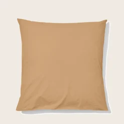 1700 COTEX Taie d'oreiller en percale de coton - Brun Sarrasin