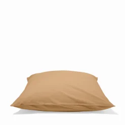 1700 COTEX Taie d'oreiller en percale de coton - Brun Sarrasin