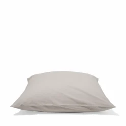 1700 COTEX Taie d'oreiller en percale de coton - Gris Pavot