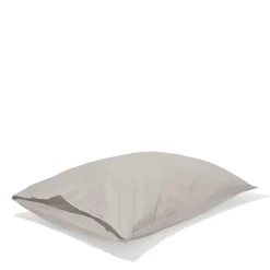 1700 COTEX Taie d'oreiller en percale de coton - Gris Pavot