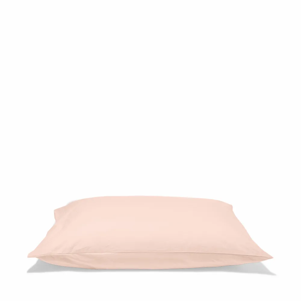 1700 COTEX Taie d'oreiller en percale de coton - Rose des Sables