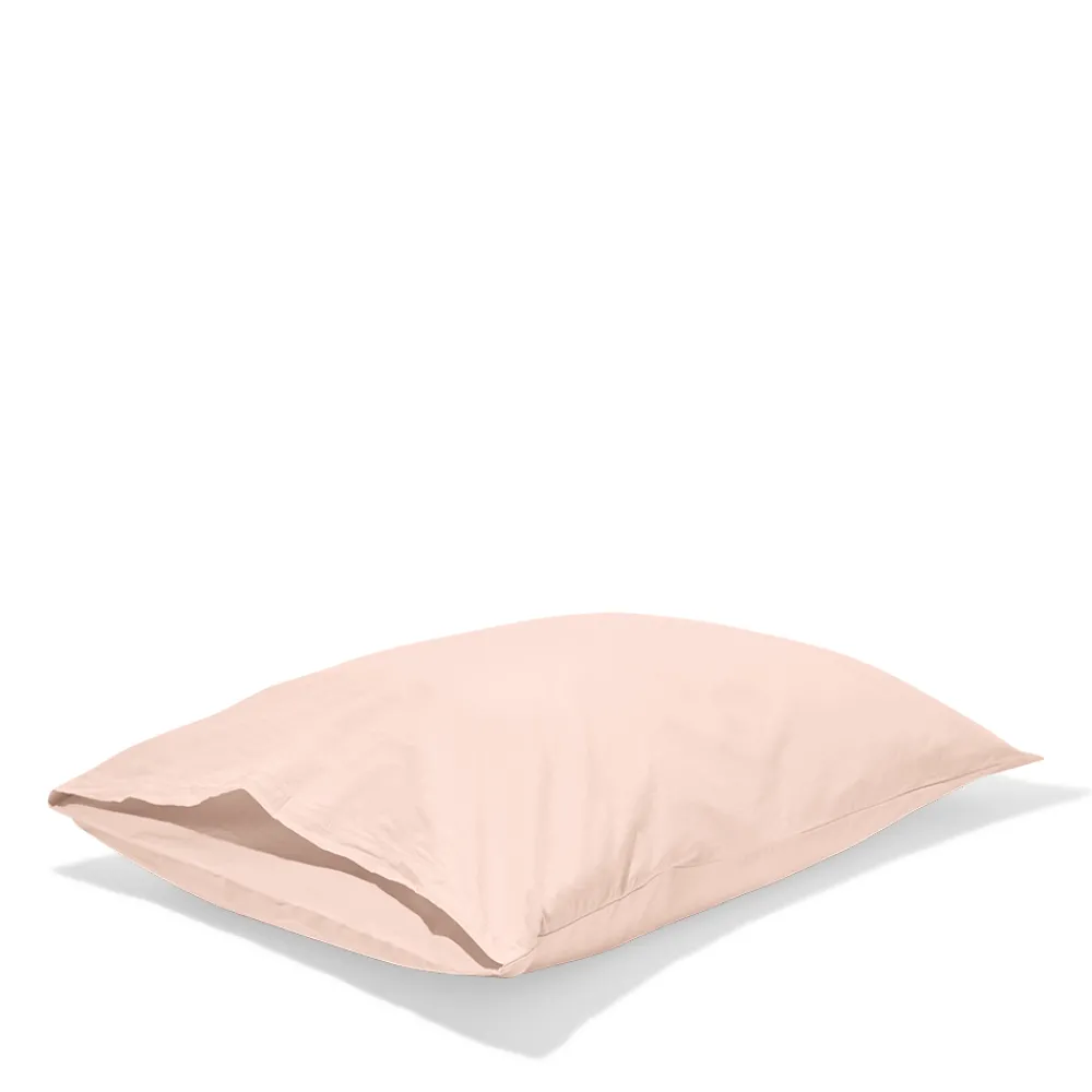 1700 COTEX Taie d'oreiller en percale de coton - Rose des Sables