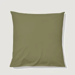 1700 COTEX Taie d'oreiller en percale de coton - Vert Camouflage