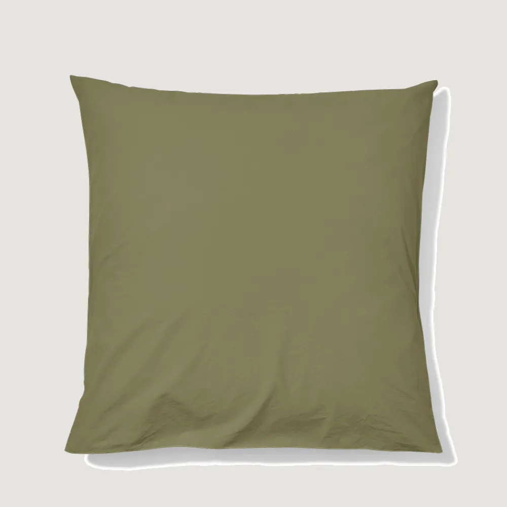 1700 COTEX Taie d'oreiller en percale de coton - Vert Camouflage