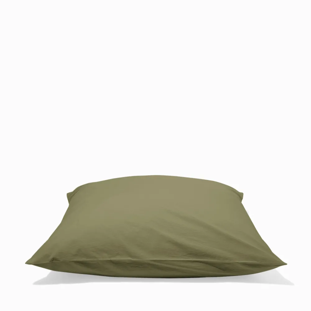 1700 COTEX Taie d'oreiller en percale de coton - Vert Camouflage